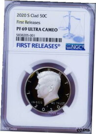 【極美品/品質保証書付】 アンティークコイン コイン 金貨 銀貨 [送料無料] 2020 S Proof Kennedy Half Dollar 50c NGC PF69 UCAM First Releases Blue Label