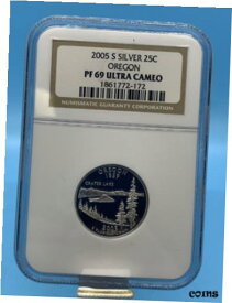 【極美品/品質保証書付】 アンティークコイン コイン 金貨 銀貨 [送料無料] 2005 S Silver 25C Oregon PF 69 Ultra Cameo