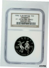 【極美品/品質保証書付】 アンティークコイン コイン 金貨 銀貨 [送料無料] 1996-S Olympics Soccer Commemorative Half Dollar NGC PF69 Ultra Cameo 50c Coin