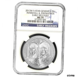 【極美品/品質保証書付】 アンティークコイン コイン 金貨 銀貨 [送料無料] 2013-W $1 Silver Five Star General Commemorative NGC MS70 Early Releases