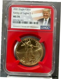 【極美品/品質保証書付】 アンティークコイン 金貨 2021 $50 Gold American Eagle Type 1 NGC MS 70 (Trump Red Core) 15 Known [送料無料] #got-wr-8893-1120