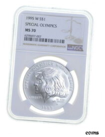 【極美品/品質保証書付】 アンティークコイン コイン 金貨 銀貨 [送料無料] MS70 1995-W Special Olympics Commemorative Silver Dollar - Graded NGC *5307