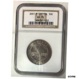 【極美品/品質保証書付】 アンティークコイン コイン 金貨 銀貨 [送料無料] 2001 Capitol Half Dollar NGC MS70 ***Rev Tye's Coin Stache*** #100264
