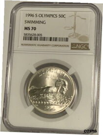 【極美品/品質保証書付】 アンティークコイン コイン 金貨 銀貨 [送料無料] 1996-S NGC MS70 Olympics Swimming Commemorative Half Dollar Coin