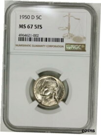 【極美品/品質保証書付】 アンティークコイン 硬貨 1950 D Jefferson Nickel MS67FS NGC BU MS 67 FS Full Step US Coin AP 12025 [送料無料] #oct-wr-8894-1688