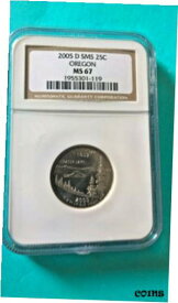 【極美品/品質保証書付】 アンティークコイン コイン 金貨 銀貨 [送料無料] 2005-D Oregon State 25ct Quarter - SMS - Graded NGC MS67 - Encased; Brown Label