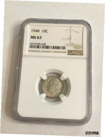 【極美品/品質保証書付】 アンティークコイン コイン 金貨 銀貨 [送料無料] 1948 P 10C MS 67 NGC ROOSEVELT DIME (8-048)