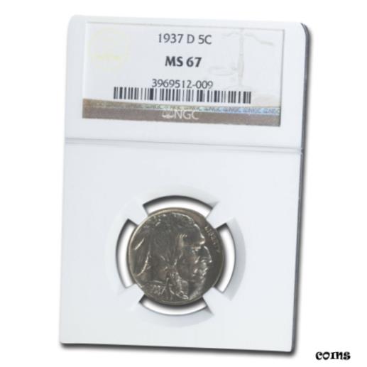 アンティークコイン コイン 金貨 銀貨 [送料無料] 1937-D Buffalo Nickel MS-67 NGC - SKU#235318
