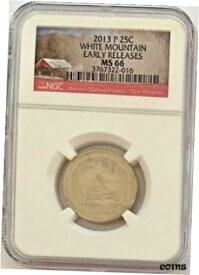 【極美品/品質保証書付】 アンティークコイン コイン 金貨 銀貨 [送料無料] NGC MS66 2013-P White Mountain National Park Quarter 25C Early Releases