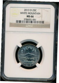 【極美品/品質保証書付】 アンティークコイン コイン 金貨 銀貨 [送料無料] 2013-D WHITE MOUNTAIN PARKS QUARTER NGC MS66