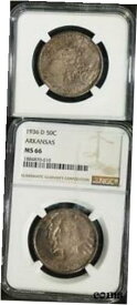 1936-D 米国アーカンソー記念ハーフ $ - MS-66 (NGC) stk#00101936-D U.S. Arkansas Commemorative Half $ - MS-66 (NGC) stk#0010