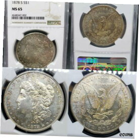 【極美品/品質保証書付】 アンティークコイン コイン 金貨 銀貨 [送料無料] NICE Bronze TONED 1878-S Morgan Silver Dollar $1 NGC MS-65 KVE Investments, LLC