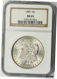 【極美品/品質保証書付】 アンティークコイン コイン 金貨 銀貨 [送料無料] 1883 Morgan Dollar Silver $1 MS 63 NGC
