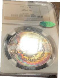【極美品/品質保証書付】 アンティークコイン コイン 金貨 銀貨 [送料無料] 1881-S NGC Silver Morgan Dollar MS63 STAR CAC Rainbow Tape Toned Gorgeous Color*