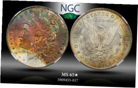 【極美品/品質保証書付】 アンティークコイン 銀貨 1884-O MORGAN SILVER DOLLAR NGC&CAC MS 65* HIGH GRADE MONSTER TONED COLOR BU [送料無料] #sot-wr-8953-3050