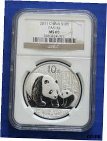 【極美品/品質保証書付】 アンティークコイン コイン 金貨 銀貨 [送料無料] China - 2011 10 Yuan Silver Panda Coin (NGC MS69)