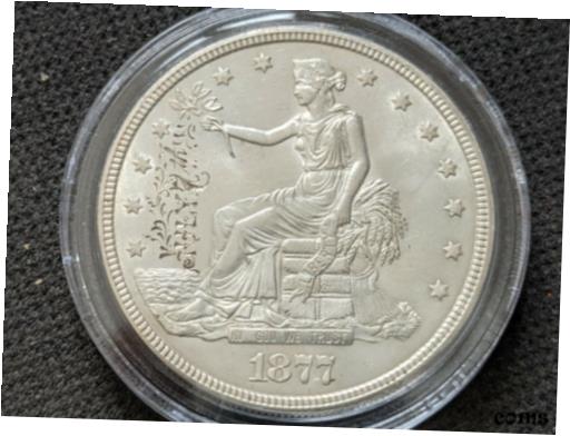 【極美品/品質保証書付】 アンティークコイン 硬貨 Gorgeous High Grade Mint State 1877 Trade Dollar [送料無料] #oof-wr-9091-3924：金銀プラチナ ワールドリソース
