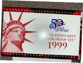 【極美品/品質保証書付】 アンティークコイン コイン 金貨 銀貨 [送料無料] 1999 United States Mint Silver Proof Set - 9 Coin Set- Red Box + SILVER SET!!