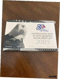 【極美品/品質保証書付】 アンティークコイン コイン 金貨 銀貨 [送料無料] United States Mint 50 State Quarters Silver Proof Set 2005 Oregon, Kansas, Etc