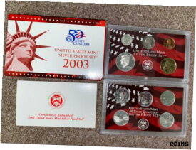 【極美品/品質保証書付】 アンティークコイン コイン 金貨 銀貨 [送料無料] 2003 United States Mint Silver Proof Set - 10 Coin Set- Red Box + SILVER SET!!