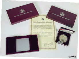【極美品/品質保証書付】 アンティークコイン コイン 金貨 銀貨 [送料無料] 1988 D United States Mint Uncirculated Silver Dollar Olympic Coin w COA & Box B