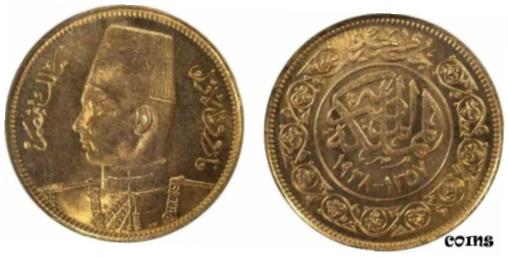【極美品/品質保証書付】 アンティークコイン 金貨 1938 Egypt One Pound Gold Coin Commemorating Farouk's Wedding NGC Mint State 64 [送料無料] #gct-wr-9092-29：金銀プラチナ ワールドリソース
