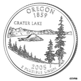 【極美品/品質保証書付】 アンティークコイン コイン 金貨 銀貨 [送料無料] OREGON 2005 State Quarter 25c Brilliant Uncirculated " P " Mint OR