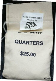 【極美品/品質保証書付】 アンティークコイン コイン 金貨 銀貨 [送料無料] $25 US Mint Sewn BU 2000-D New Hampshire State Quarters Bag Original Packaging