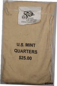 【極美品/品質保証書付】 アンティークコイン コイン 金貨 銀貨 [送料無料] $25 (100 UNC coins) 2000 New Hampshire - P State Quarter Original Mint Sewn Bag