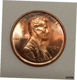 【極美品/品質保証書付】 アンティークコイン コイン 金貨 銀貨 [送料無料] 1969-S Choice to Gem Mint state RB Lincoln Cent ~ Pink, Orange, Blue Toning