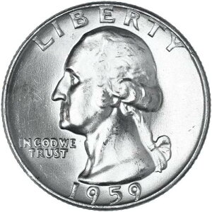 1959�N (P) ���V���g�� �N�H�[�^�[ 90% �V���o�[ �`���C�X BU �č��R�C�� �摜�Q�� R247