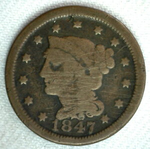 1847�N�� �҂ݍ��݃w�A �A�����J�� ���[�W�Z���g�R�C�� 1�Z���g �A�����J�� ���ʗǍD �y�j�[