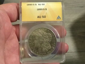1890-S 1 �h�� �����K�� �_���[ ANACS AU50�A�G�b�W�̐F���A�ו��܂Ŕ������A�ꌩ�̉��l������܂��B