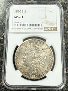 1890-S MS63 NGC �g�[�� �����K���h�� �L�[�f�[�g �� �ᒒ��