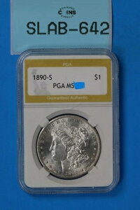 1890-S 1�h�� �����K�� �V���o�[ �h�� PGA �X���u BU UNC MS SLAB-642