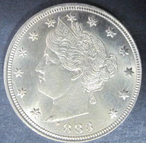 1883�N No Cents Liberty V Nickel gem BU �}���`�t�@�C��obv/rev die �N���b�N�G���[�t��-