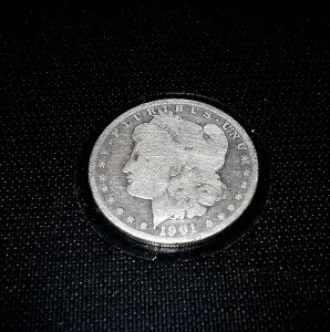 1901-O ���[�K�� �V���o�[ �h�� E.PLURIBUS UNUM 90% �V���o�[ US �R�C��~ �D�ꂽ���*