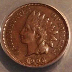 -1908-S �C���f�B�A���w�b�h�Z���g ANACS VF 30 - �V���[�v�Ŗ��͓I�ȃL�[�f�[�g�R�C��