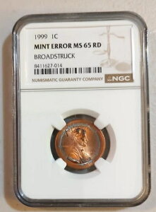1999 ERROR NGC MS65RD �u���[�h�X�g���b�N �����J�[�� �Z���g CH BU + �R�C��