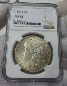 1890-S �����K���E�_���[ NGC MS62 (���ǂ����t)(019) (�Ǖi�R�C��)
