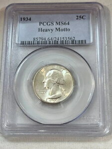 1934 �N���V���g�� �N�H�[�^�[ �w�r�[ ���b�g�[ PCGS MS64 �ؖ����ԍ� 24153562 �f���炵��! PQ!