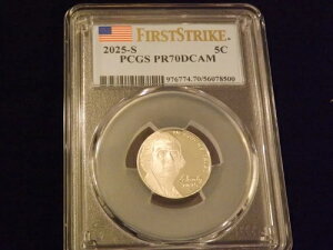 2025-S 5C �j�b�P�� �t�@�[�X�g�X�g���C�N PCGS PR 70