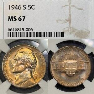 MS67 1946-S 5C �W�F�t�@�[�\���j�b�P���ANGC�F�� - ���������F