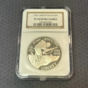 1991-1995 W S $1 ��񎟐��E���L�O PF70 PR70 �E���g���J���I �V���o�[