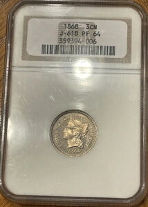 1868�N �W���b�h 618 �v���[�t�p�^�[�� �j�b�P�� NGC PR64 �󏭃R�C�� J-618