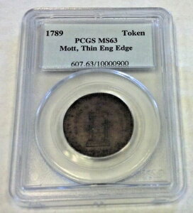 1789�N ���b�g�E�g�[�N�� �����v�����V�F�b�g �G���O���[�r���O�G�b�W PCGS MS63�B2025�N2��26���l���� (2277)