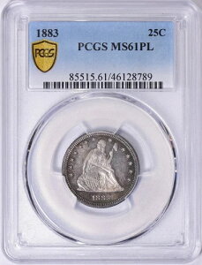 1883�N ���ȃ��o�e�B�N�H�[�^�[ PCGS MS61PL �v���[�t�~���[�� ���C���{�[�g�[��