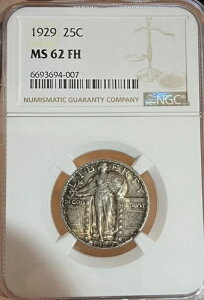 1929�N NGC MS62 FH! �X�^���f�B���O�E���o�e�B�E�V���o�[�E�N�H�[�^�[