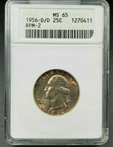 1956 D D/D 25�Z���g ���V���g�� �N�H�[�^�[�R�C�� �o���G�e�B MS65 ANACS RPM-002 DMR-004 GEM BU