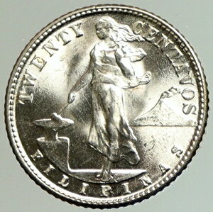 1945�N D �t�B���s�������Ǘ��� Eagle Silver 20 Centavos �R�C�� i105224-